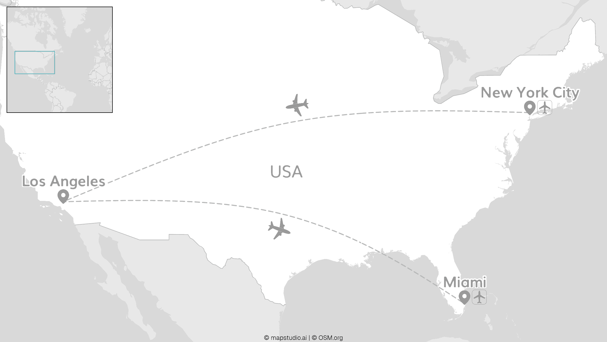 2 for 1 USA: New York, Los Angeles & Miami